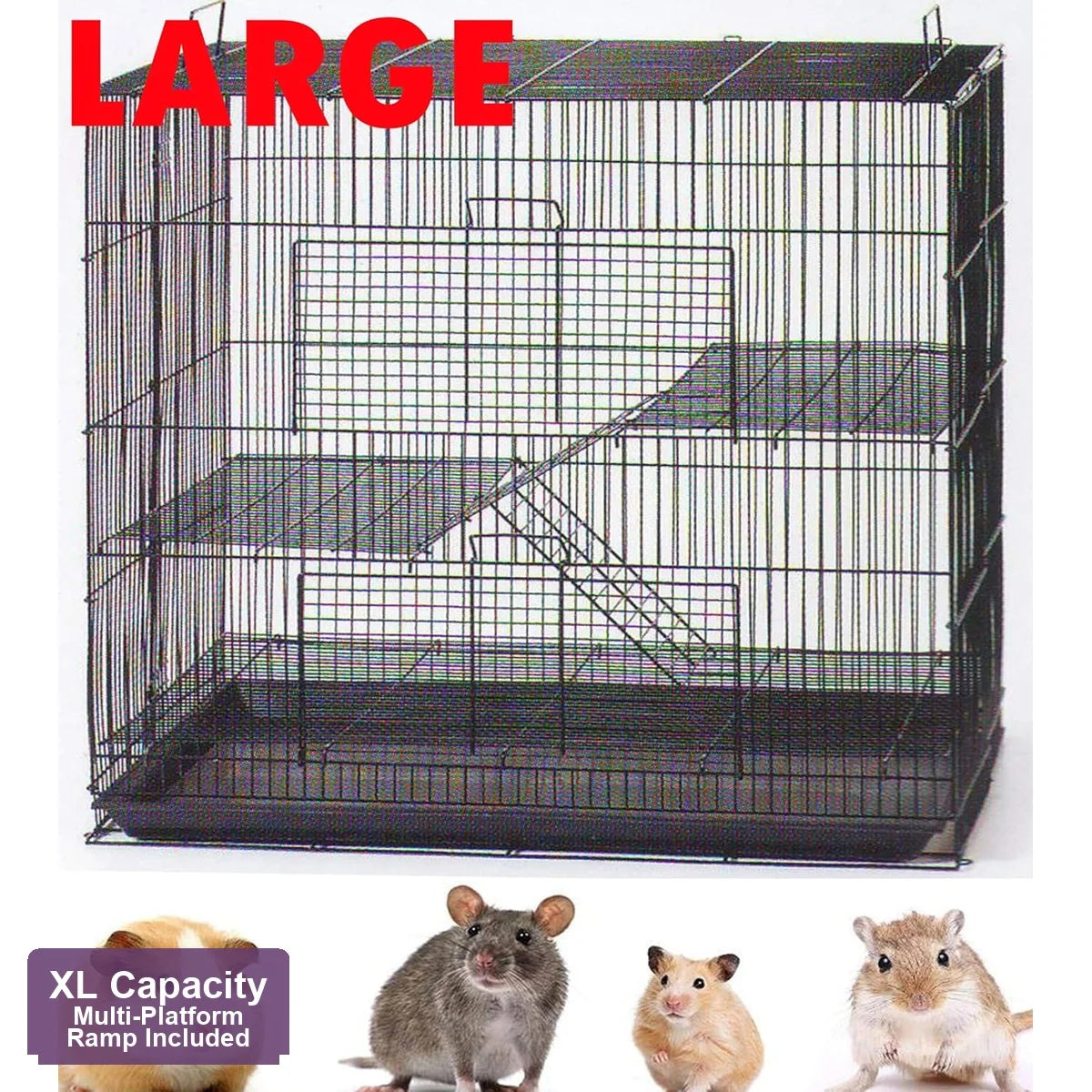 Extra Spacious Four Level Small Animal Cage For Guinea Pigs