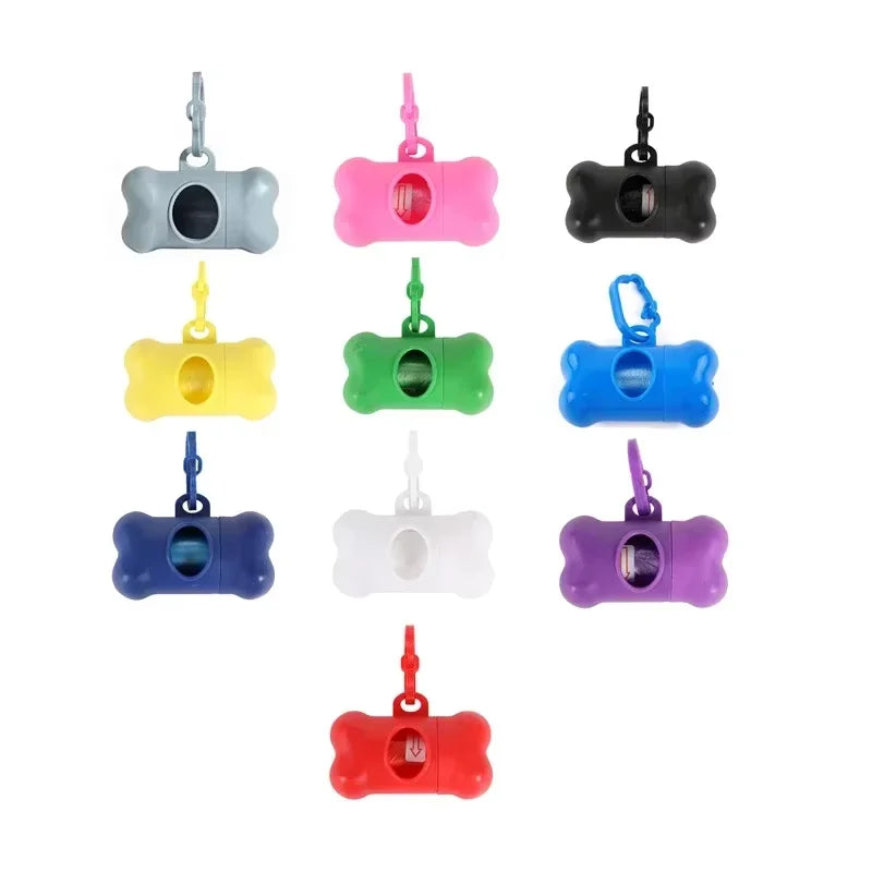 Portable Bone Shaped Dog Waste Bag Dispenser With Belt Clip