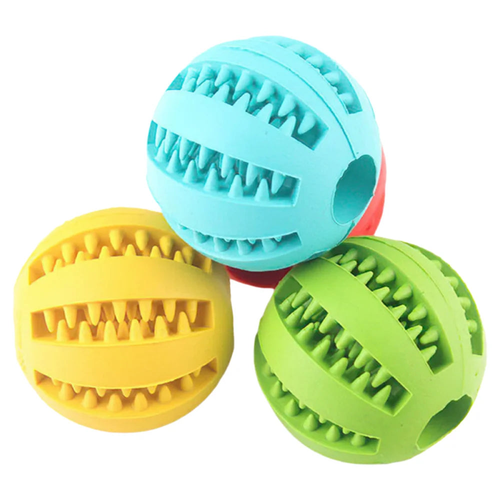 Rubber Interactive Dog Toy Ball for Teething and Chew Training