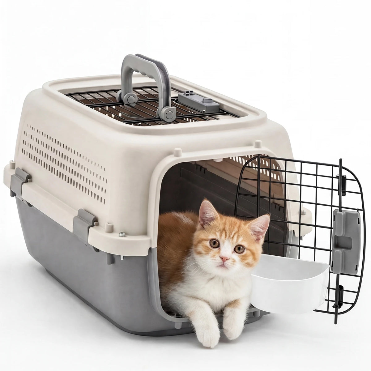 Secure Pet Travel Carrier For Small Pets With Safety Locks