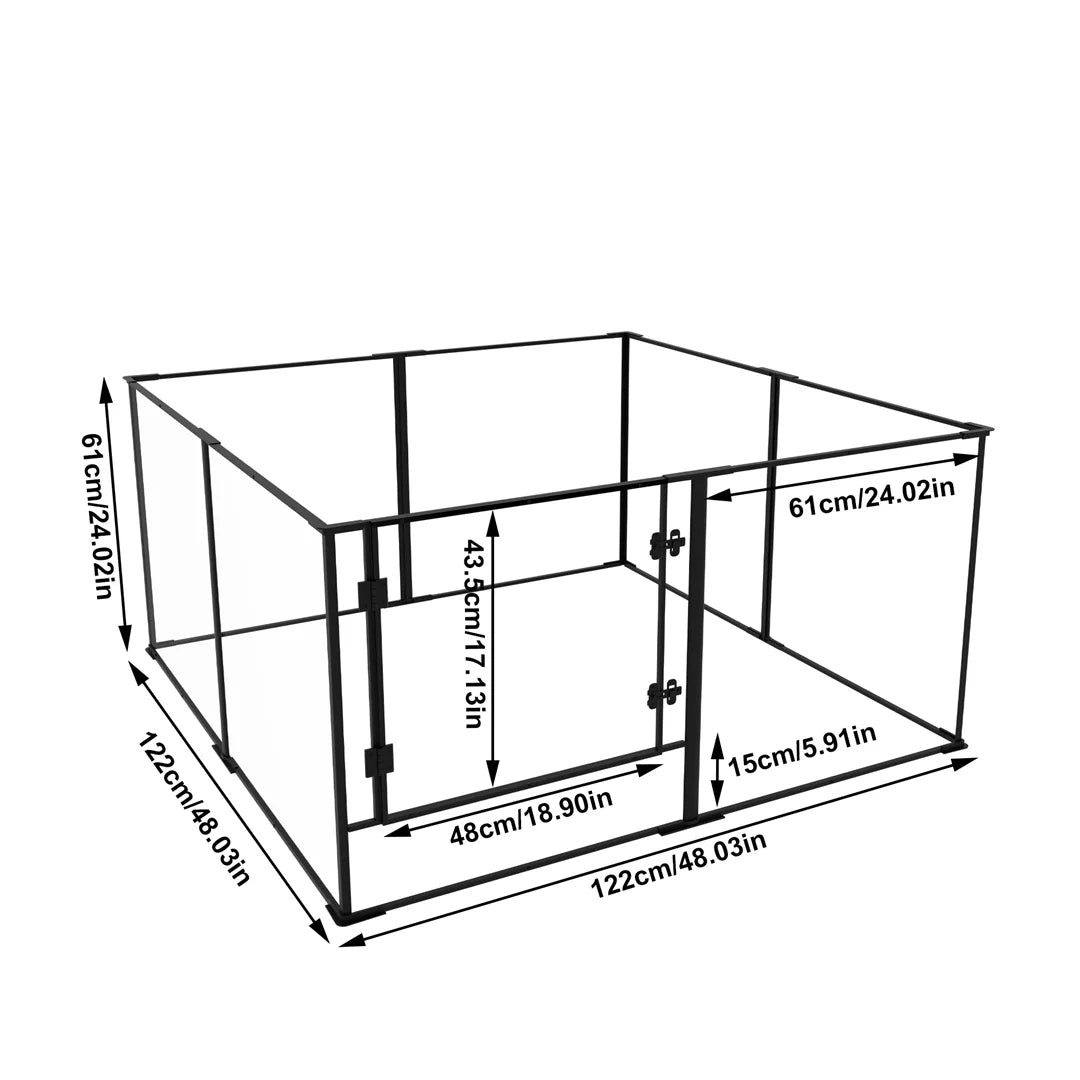 BINGOPAW Acrylic Dog Playpen Pet Exercise Whelping Fence