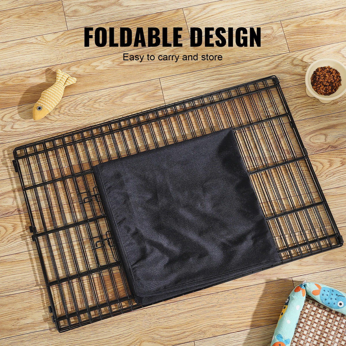 VEVOR Foldable Metal Dog Playpen With Top Cover And Bottom Pad