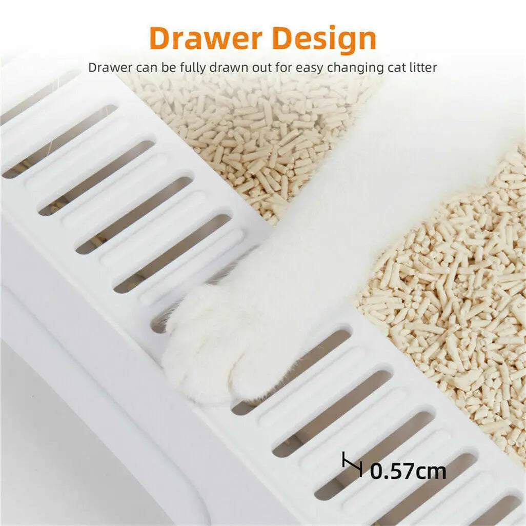 Foldable Enclosed Cat Litter Box With Scoop And Tray
