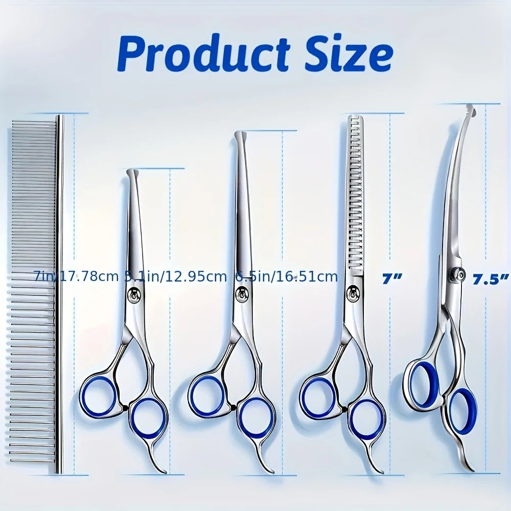 Titanium Coated Stainless Steel Heavy Duty Pet Grooming Scissors