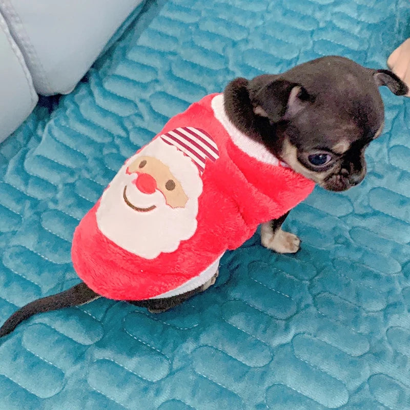 Cute Print Tea Cup Dog Sweater Warm Fleece Pet Clothing