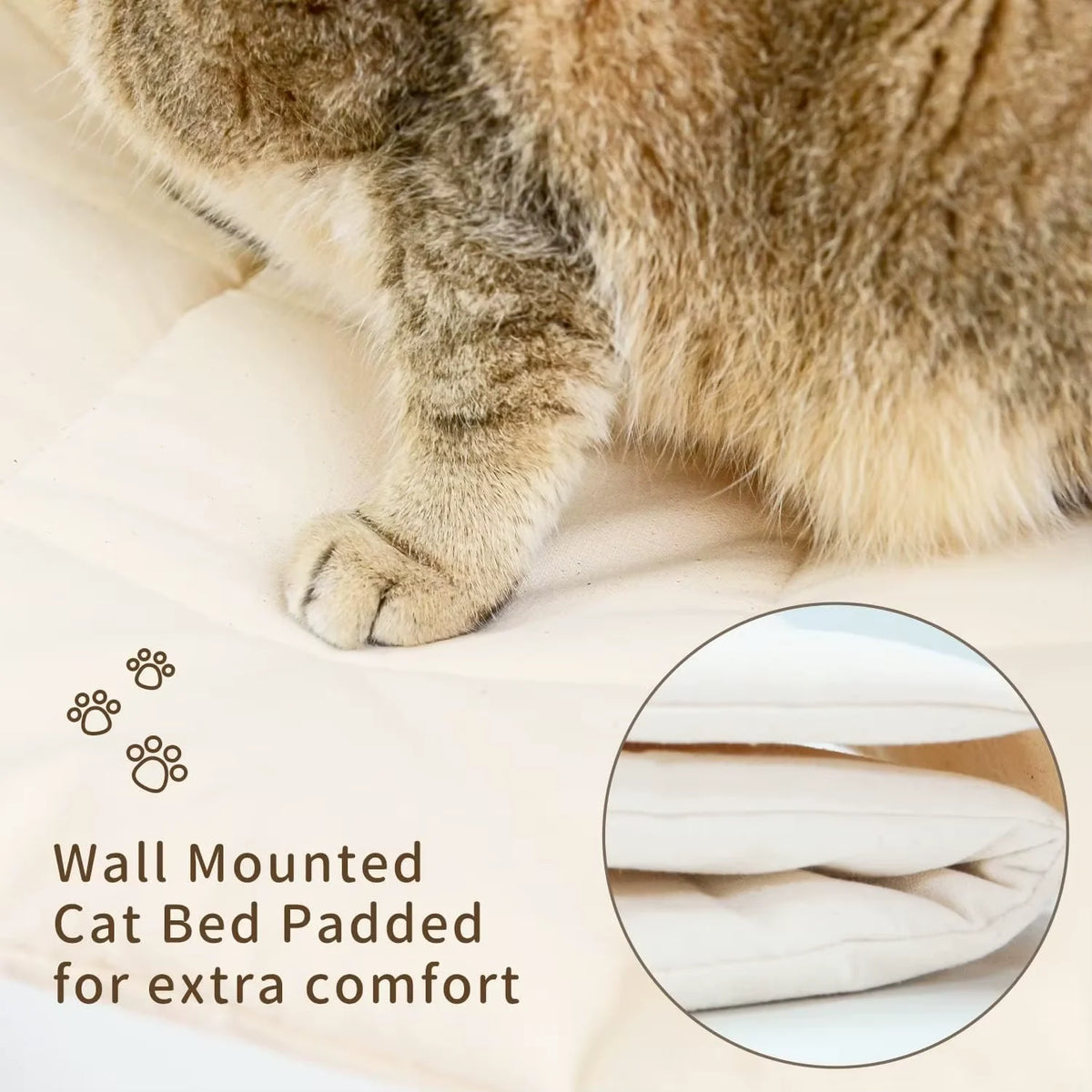 CWV Wall Mounted Cat Hammock With Climbing Shelves And Scratchers