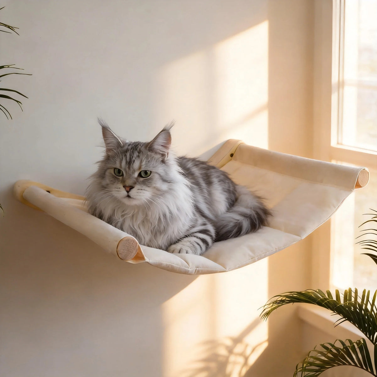 CWV Wall Mounted Cat Hammock With Climbing Shelves And Scratchers