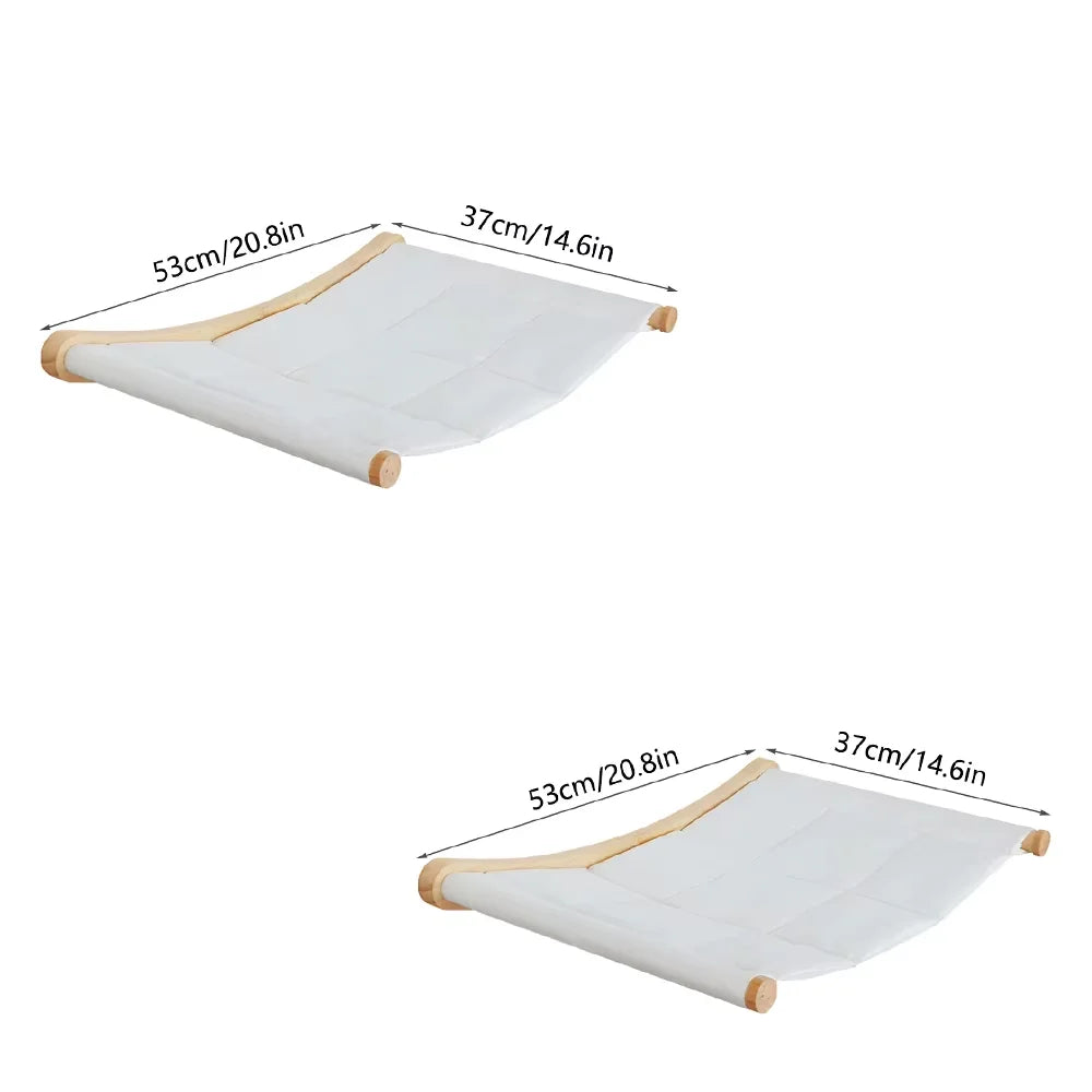 CWV Wall Mounted Cat Hammock With Climbing Shelves And Scratchers