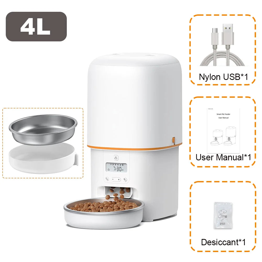 Furpipi Automatic Smart Cat Feeder With Timed Dry Food Dispensing