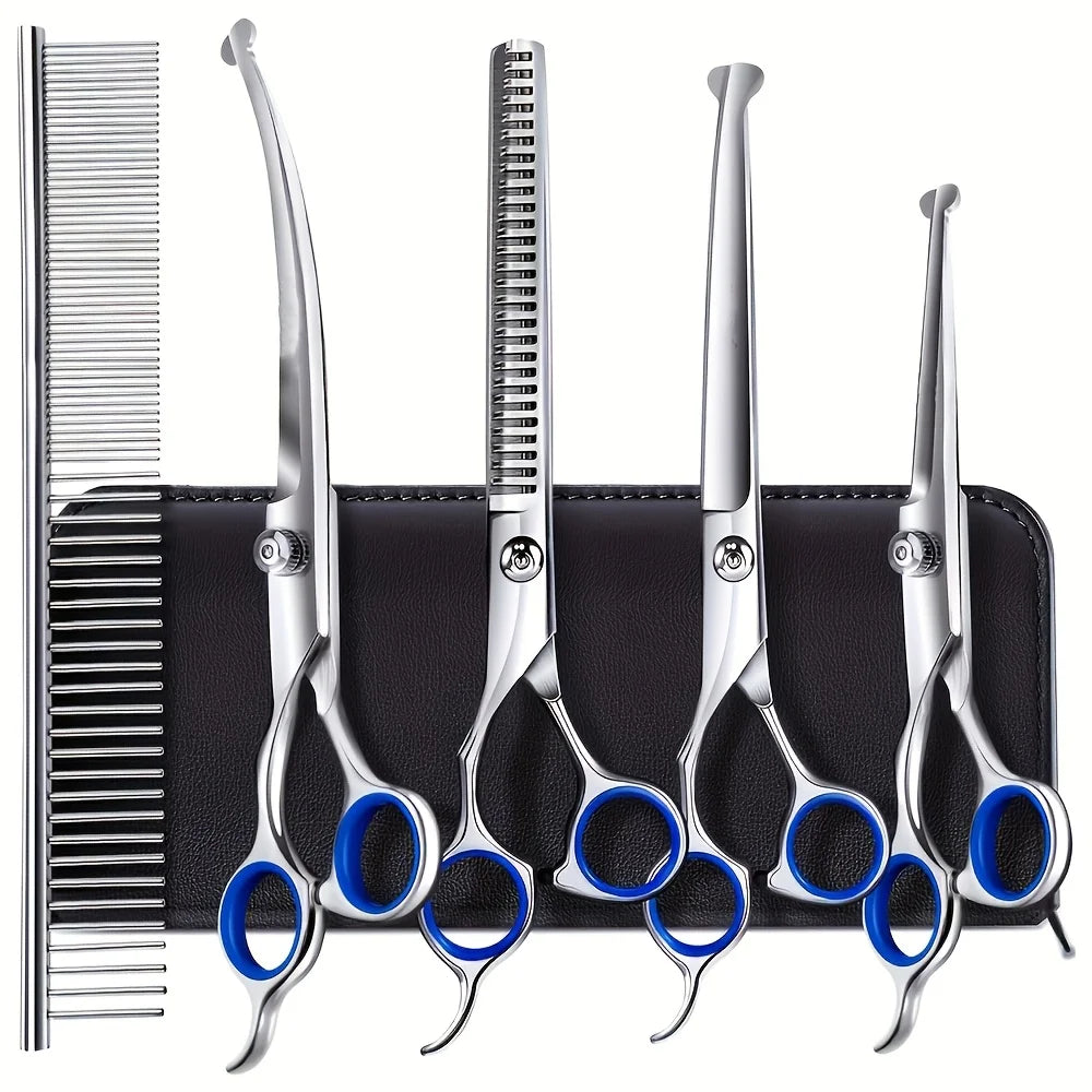 Titanium Coated Stainless Steel Heavy Duty Pet Grooming Scissors