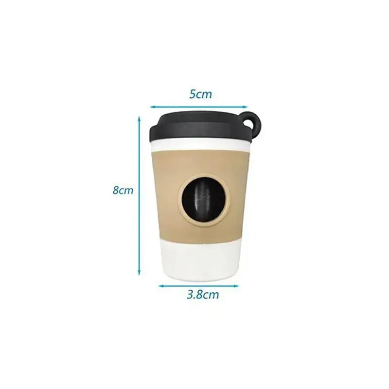 Portable Pet Waste Bag Dispenser Coffee Cup Style Outdoor Accessory