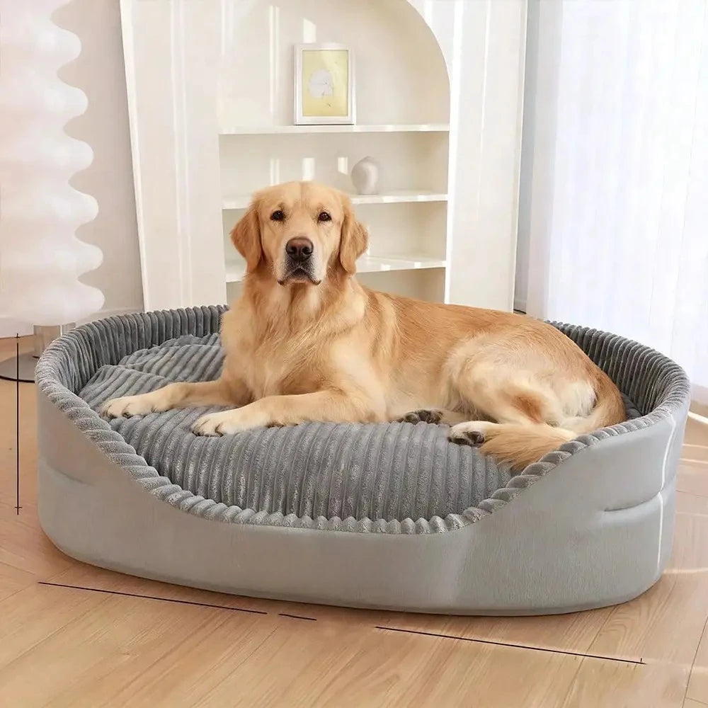 Machine Washable Soft Cotton Pet Bed For Dogs And Cats