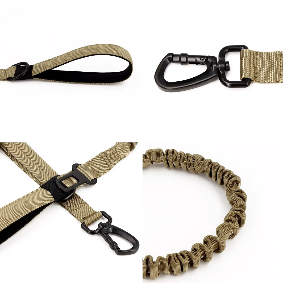Petavel Adjustable Nylon Dog Leash With Quick Release Dual Handle