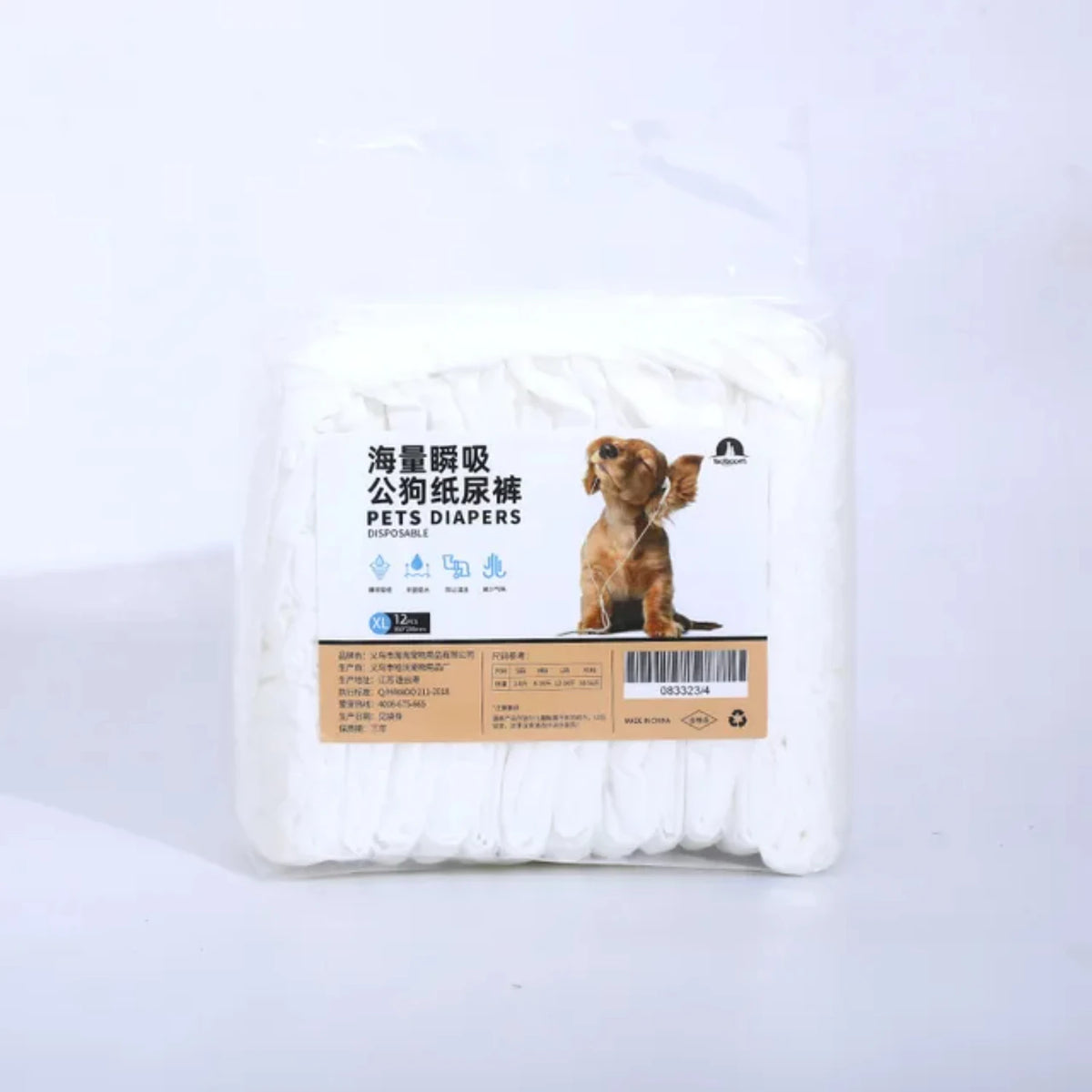 Disposable Breathable Pet Diaper Pants Leakproof Absorbent Protection