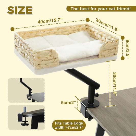 Pawz Road Plush Indoor Adjustable 360 Rotatable Cat Bed