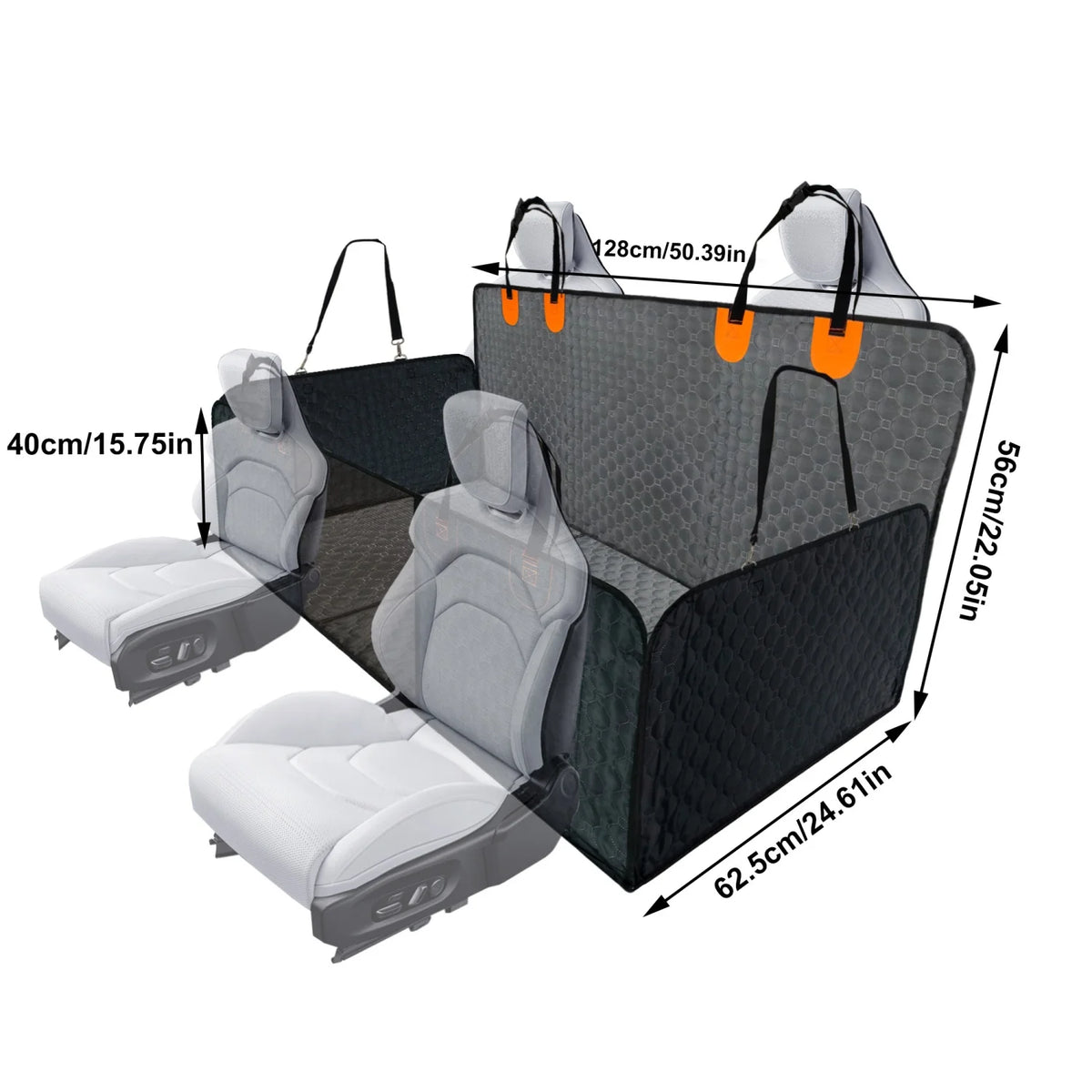 Bingopaw Dog Car Seat Cover Waterproof Backseat Extender Hammock