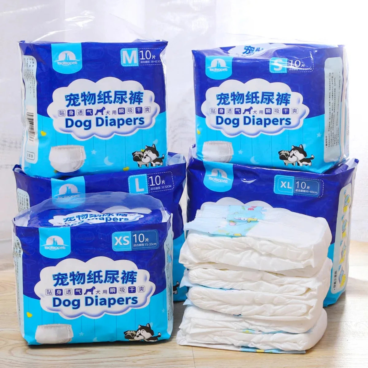 Disposable Breathable Pet Diaper Pants Leakproof Absorbent Protection