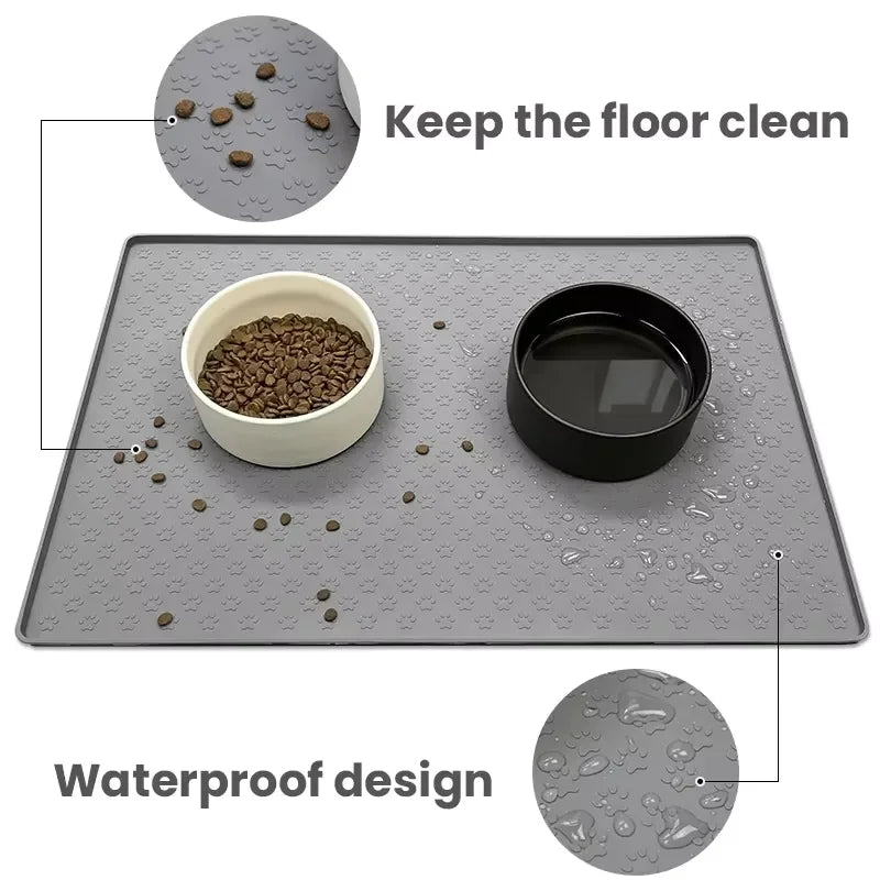 Raised Triple Bowl Cat Feeder With Stainless Steel Bowls