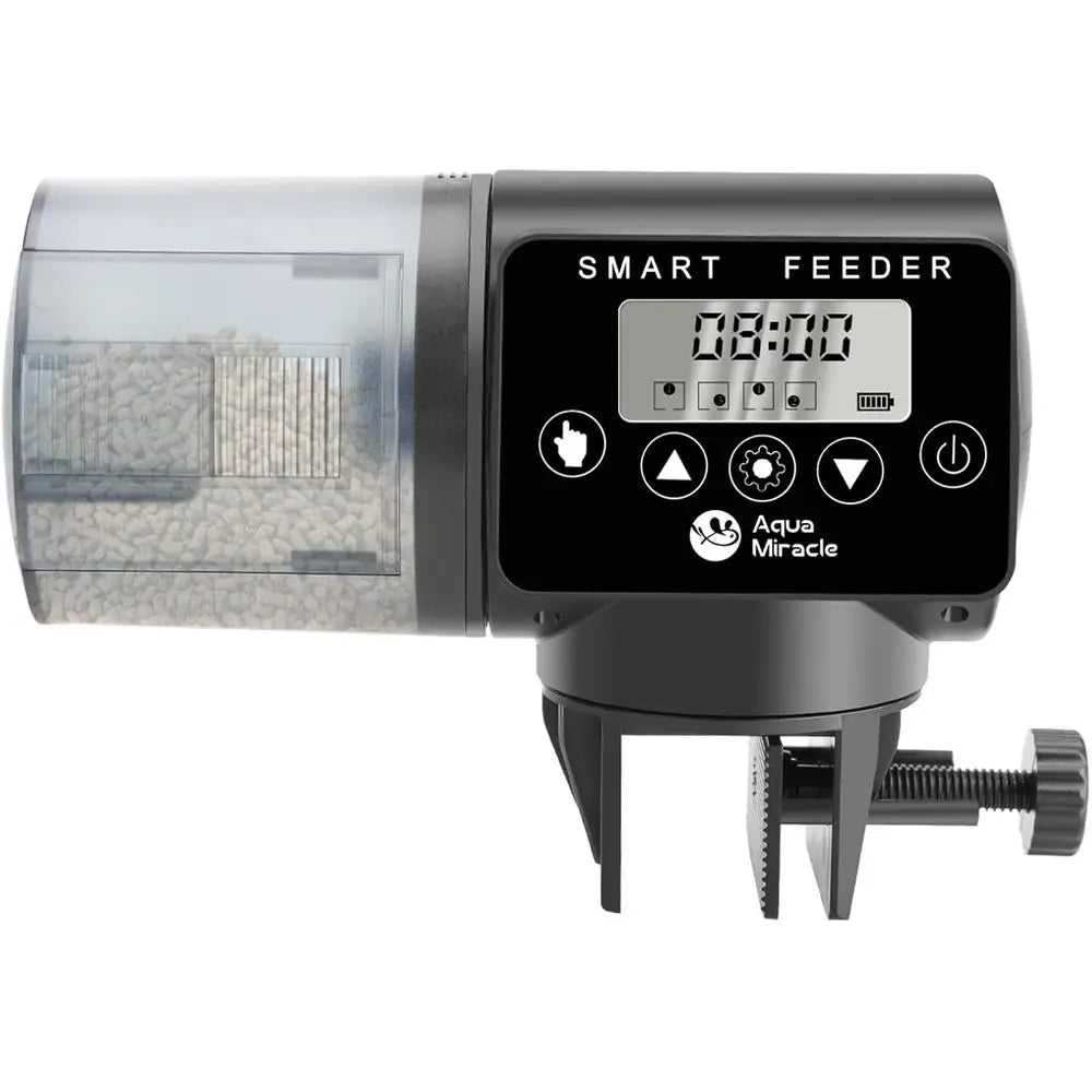 Automatic Aquarium Fish Feeder With Adjustable Timer And Digital Display