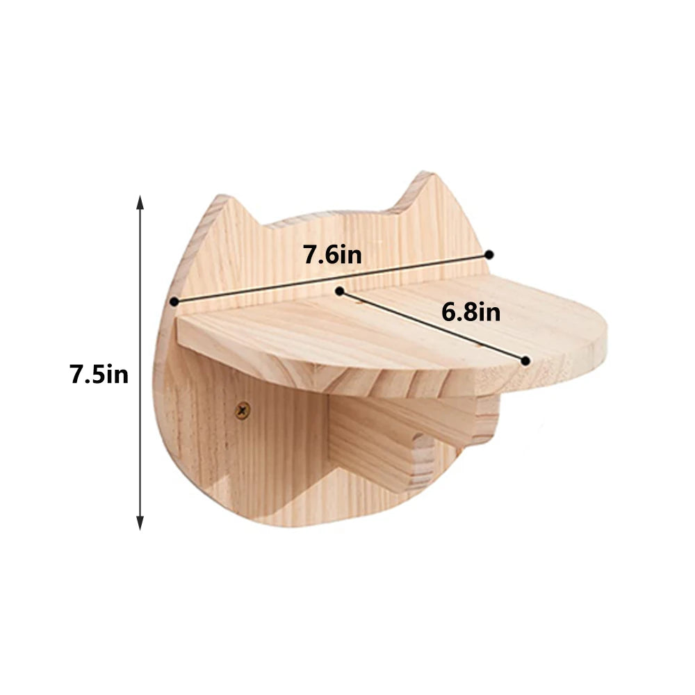 CWV Wall Mounted Cat Shelves With Moon Hammock Star Perches