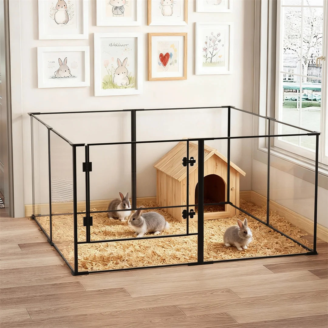 BINGOPAW Acrylic Dog Playpen Pet Exercise Whelping Fence