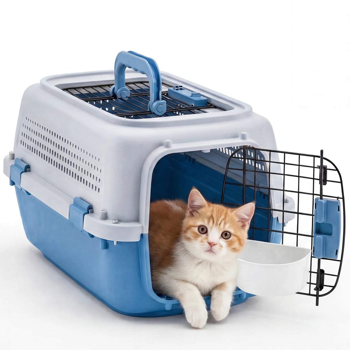 Secure Pet Travel Carrier For Small Pets With Safety Locks