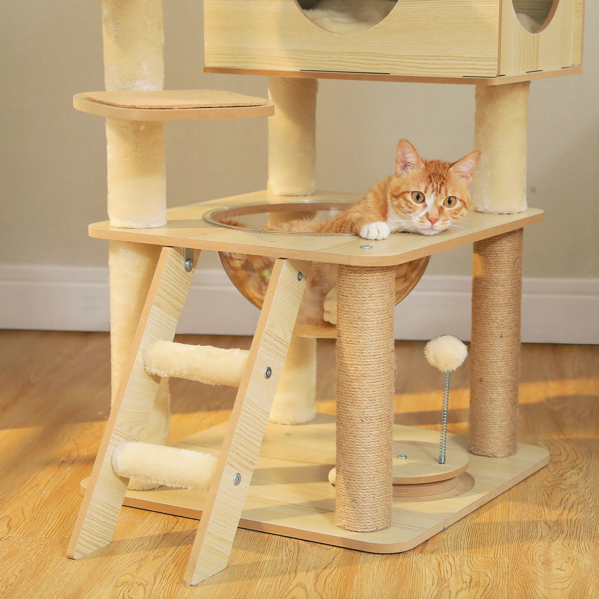 PAWZ Multi Level Cat Condo With Scratching Posts And Hammock