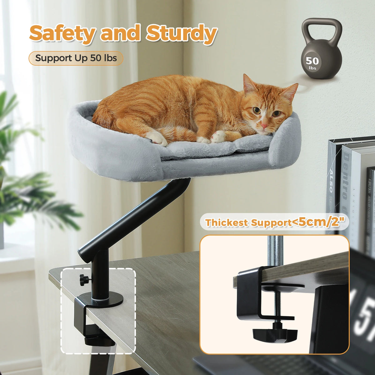 Pawz Road Plush Indoor Adjustable 360 Rotatable Cat Bed