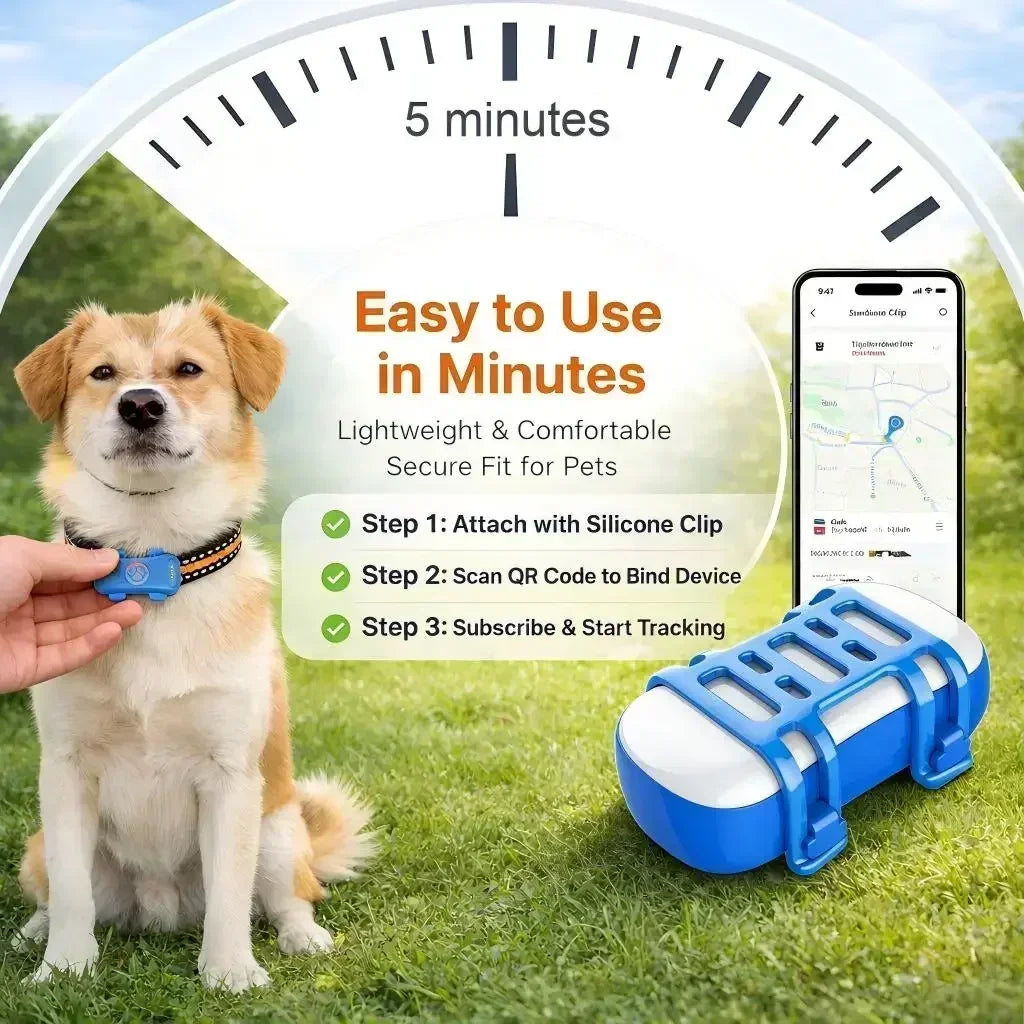 WANWAYTECH 4G GPS Pet Tracker With Real Time Location Alerts