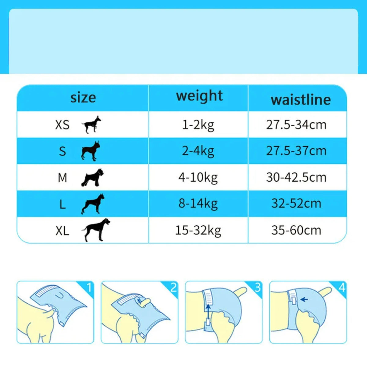 Disposable Breathable Pet Diaper Pants Leakproof Absorbent Protection