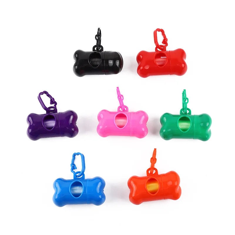 Portable Bone Shaped Dog Waste Bag Dispenser With Belt Clip