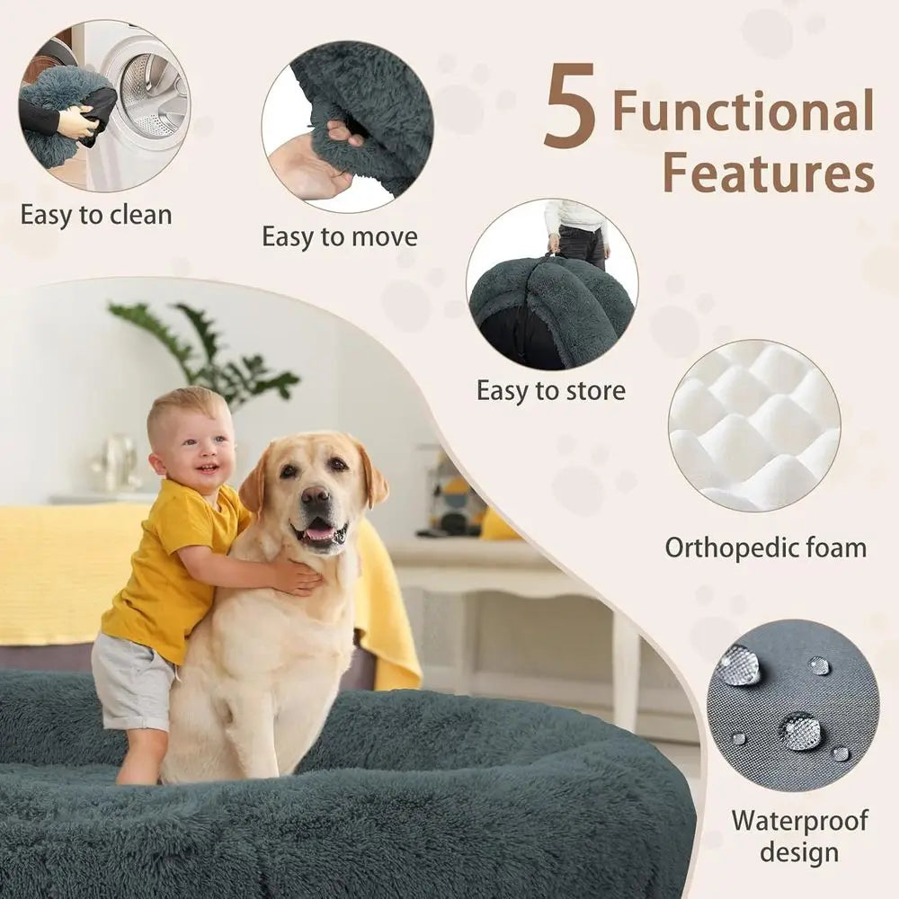 Comfortable Washable Human Dog Bed With Durable Polyester Cover