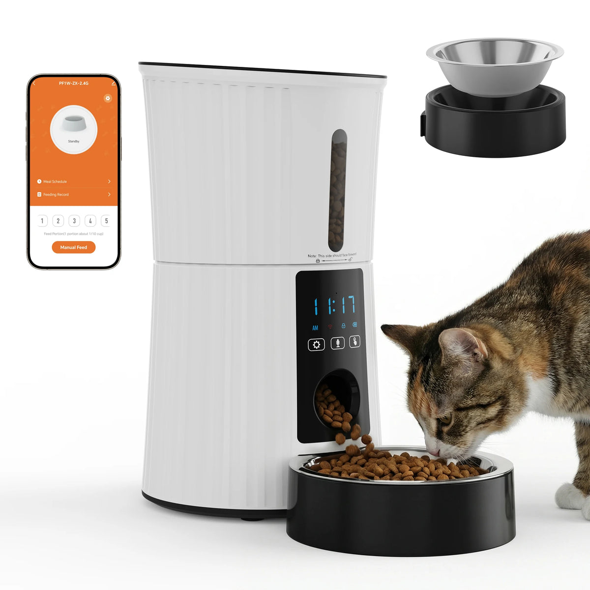 JHK Automatic WiFi Cat Feeder With App Control System