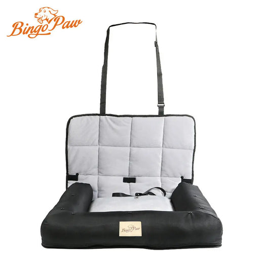 Bingopaw Waterproof Dog Car Seat Bed With Removable Cover