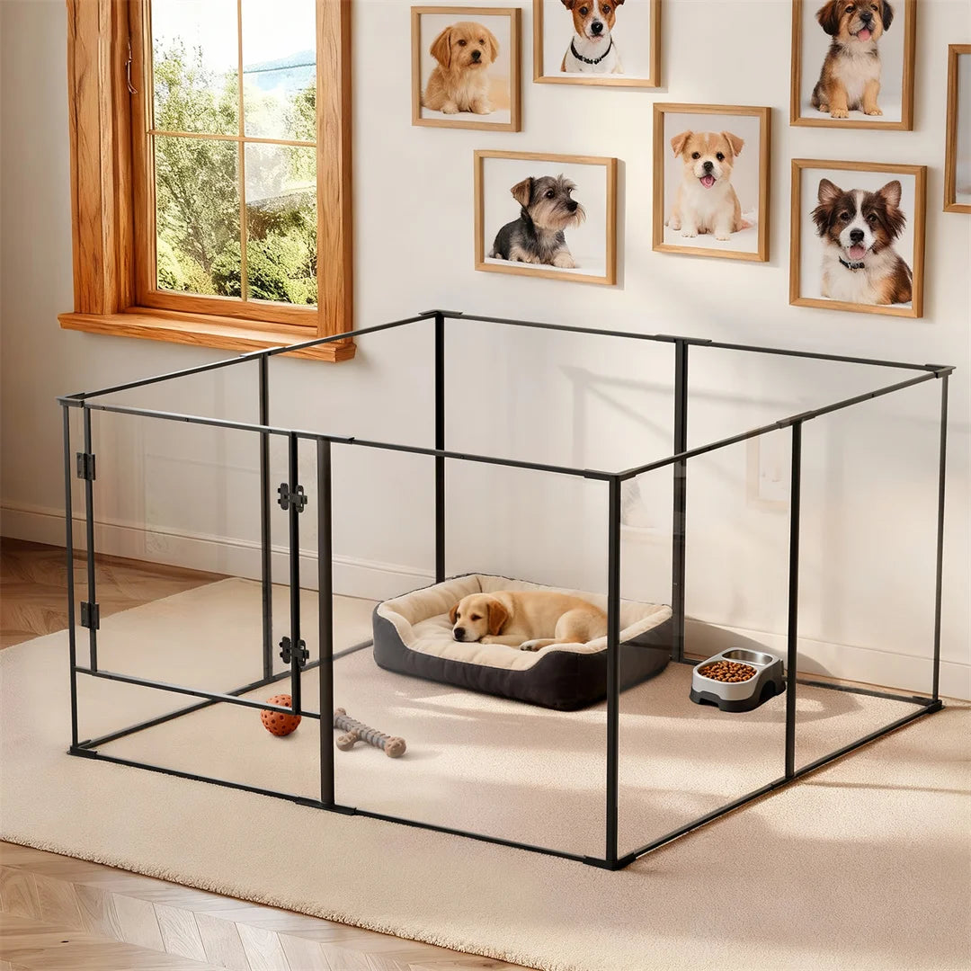 BINGOPAW Acrylic Dog Playpen Pet Exercise Whelping Fence