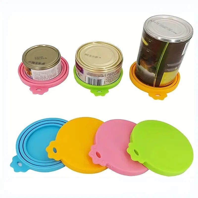 Reusable Silicone Pet Food Can Lids For Fresh Preservation