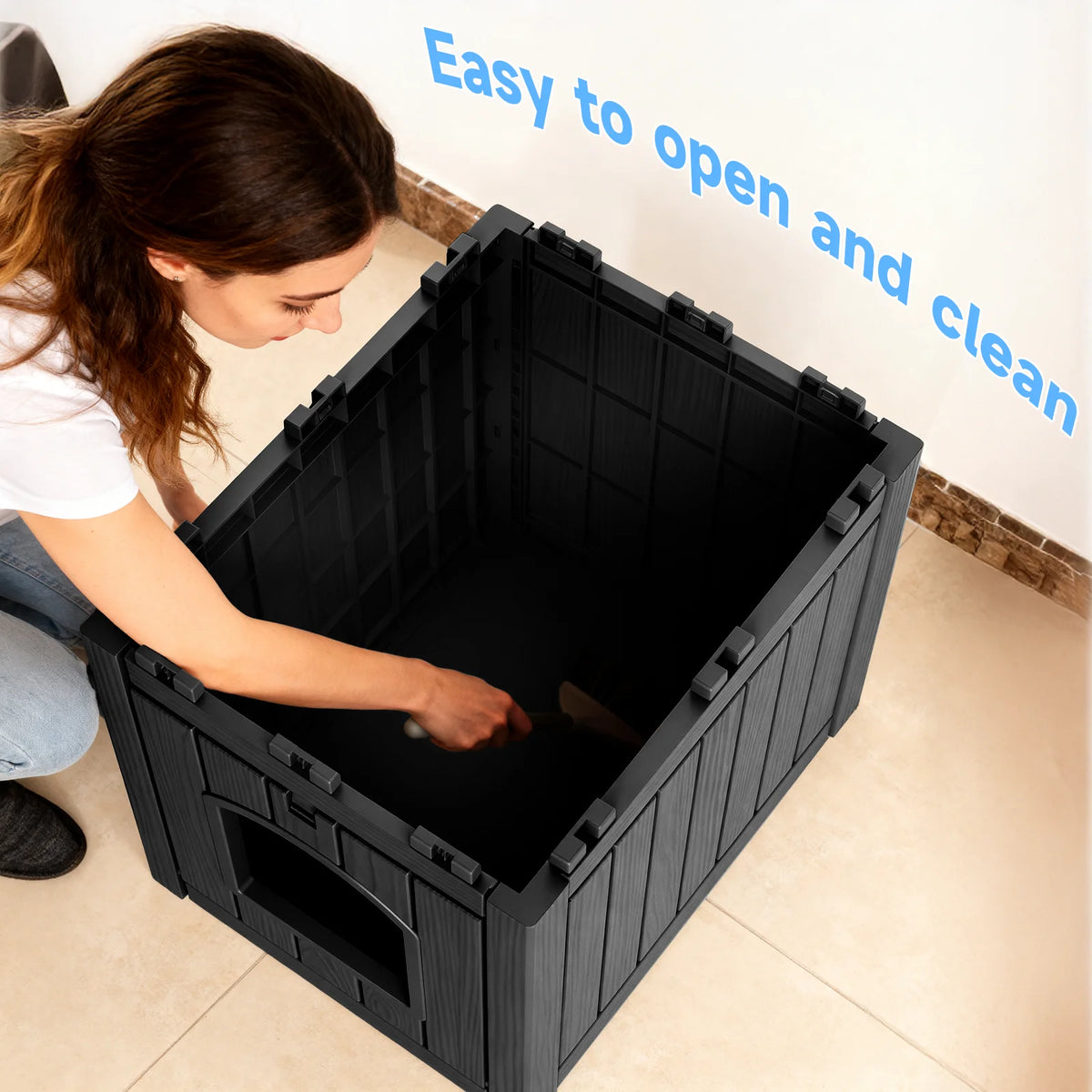 Resin End Table Cat House And Waterproof Pet Kennel
