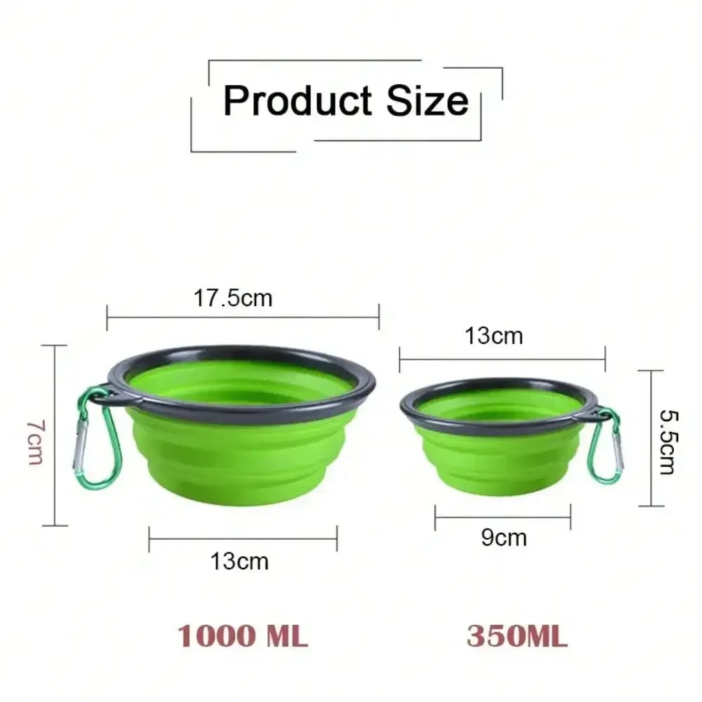 Portable Folding Pet Feeder Bowl For Dogs And Cats Travel