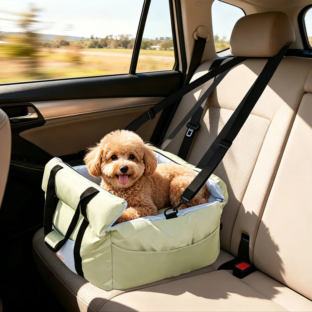 Borwart Portable Dog Car Seat With Safety Belt And Cover