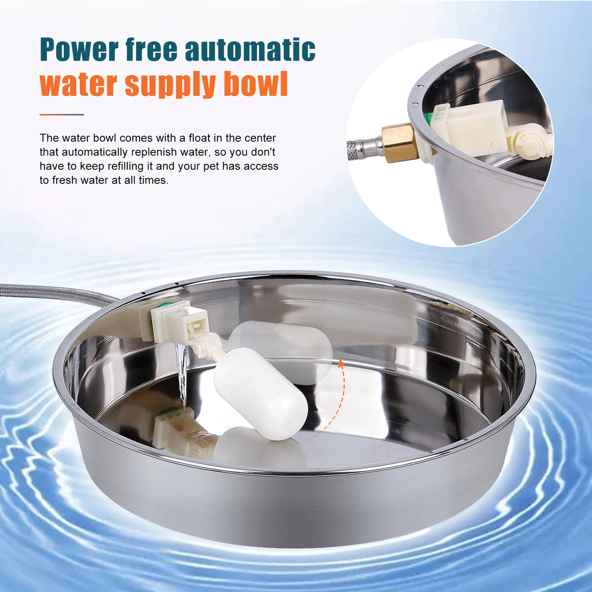 Stainless Steel Automatic Dog Water Dispenser And Hose