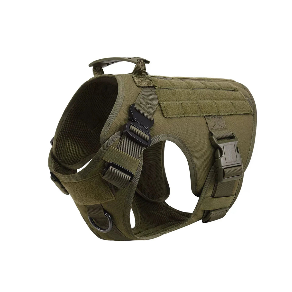 Padded Tactical Dog Harness With Quick Release Molle Vest