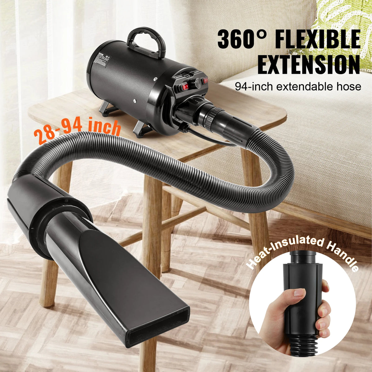 SucceBuy Adjustable Pet Dog Dryer With Temperature And Speed Controls