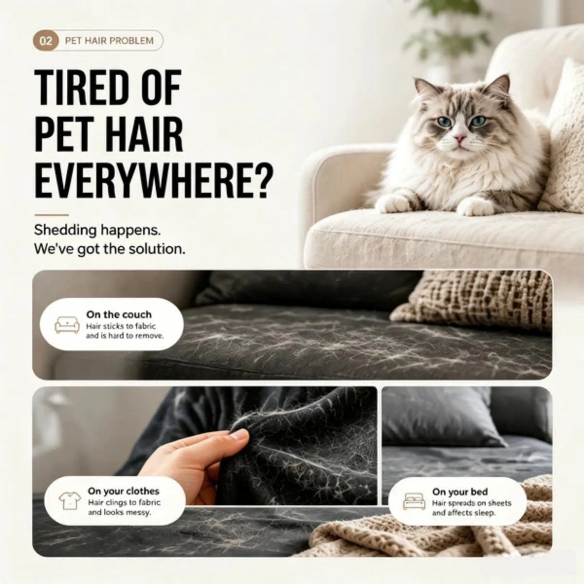 Self-Cleaning Slicker Brush for Dogs and Cats, Gentle Deshedding Tool