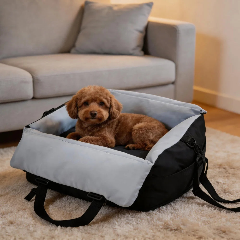 Borwart Portable Dog Car Seat With Safety Belt And Cover