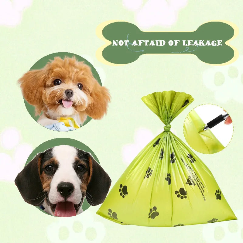 Premium Leak Proof Dog Waste Bags Featuring Durable Paw Print