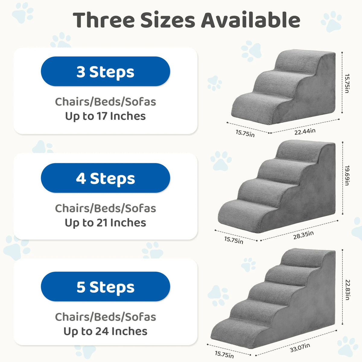 High Density Foam Dog Stairs Curved Non Slip Pet Ramp