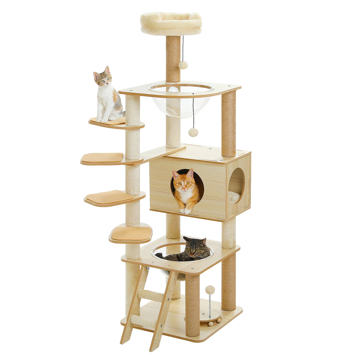 PAWZ Multi Level Cat Condo With Scratching Posts And Hammock