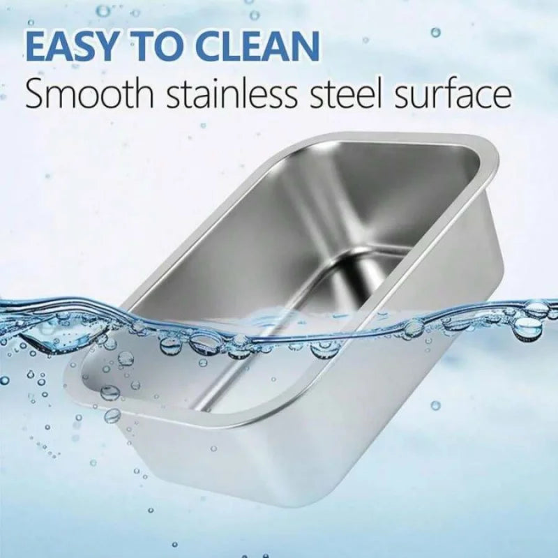 Stainless Steel Pet Bowl For Water And Food Prevents Spills