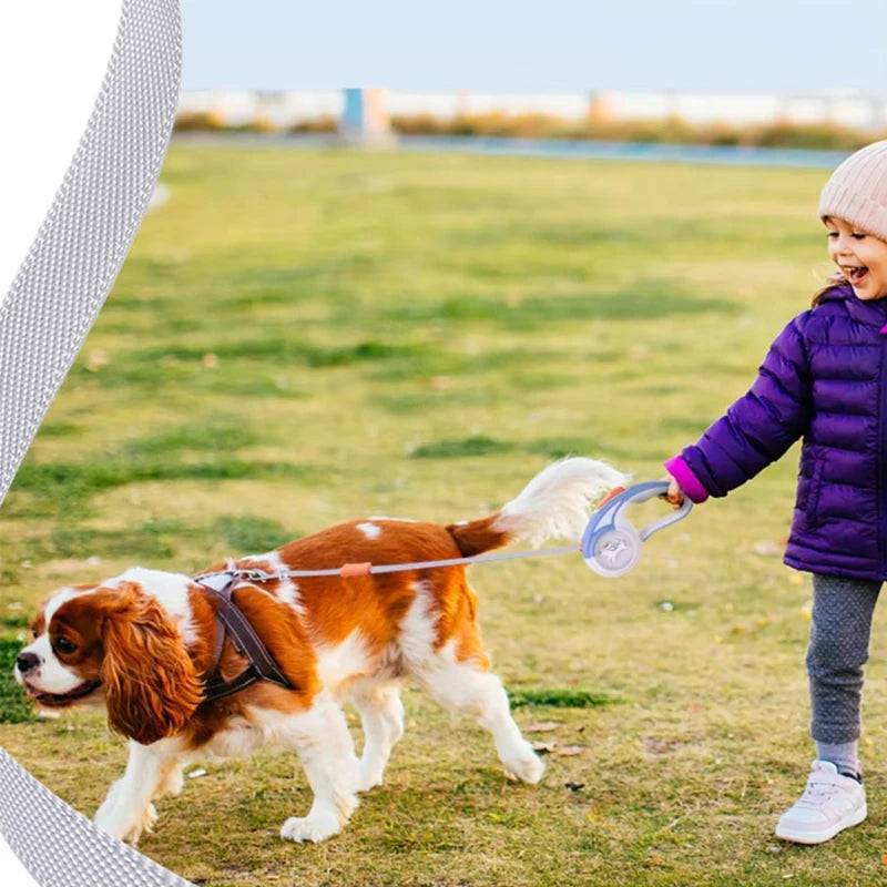 Automatic Extendable Smart Dog Leash With Plastic Body For Puppy