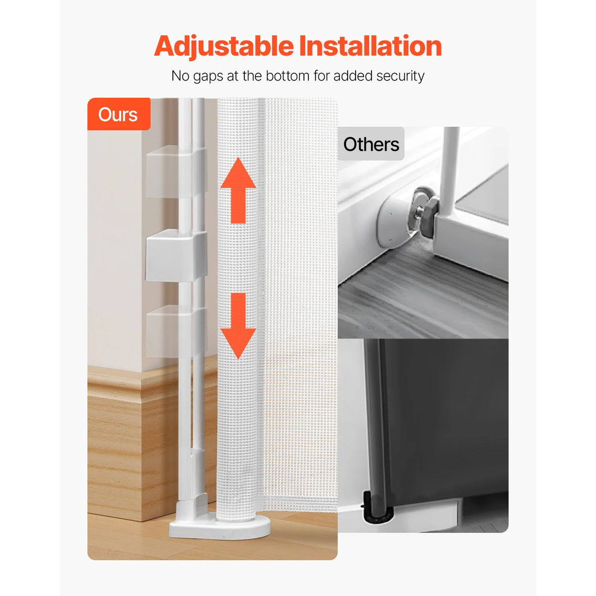 SucceBuy Retractable Baby Gate For Kids And Pets Indoor Safety